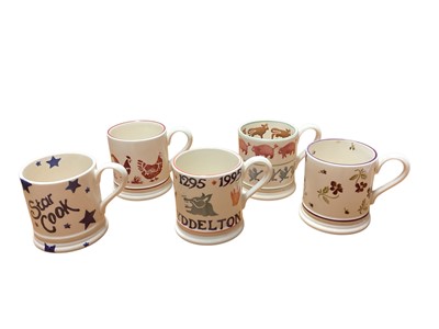 Lot 2299 - Ten Emma Bridgewater mugs including Chirk Castle and Star Cook
