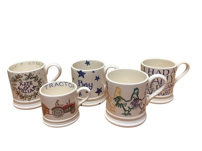 Lot 2303 - Ten Emma Bridgewater mugs including Cockerel and Tractors