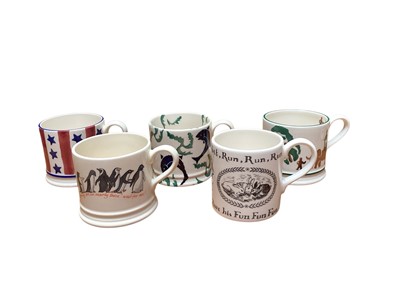Lot 2304 - Ten Emma Bridgewater mugs including Winter Penguins and Run Rabbit Run