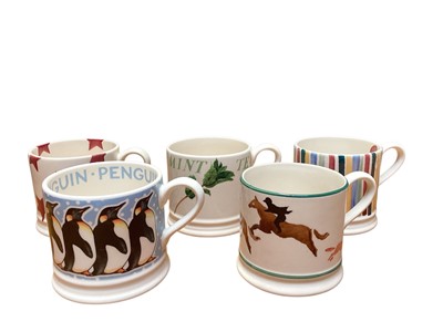 Lot 2305 - Eleven Emma Bridgewater mugs including Fox Hunting and Winter Penguins