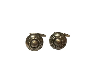 Lot 50 - Georg Jensen Danish silver pair of cufflinks, no. 24