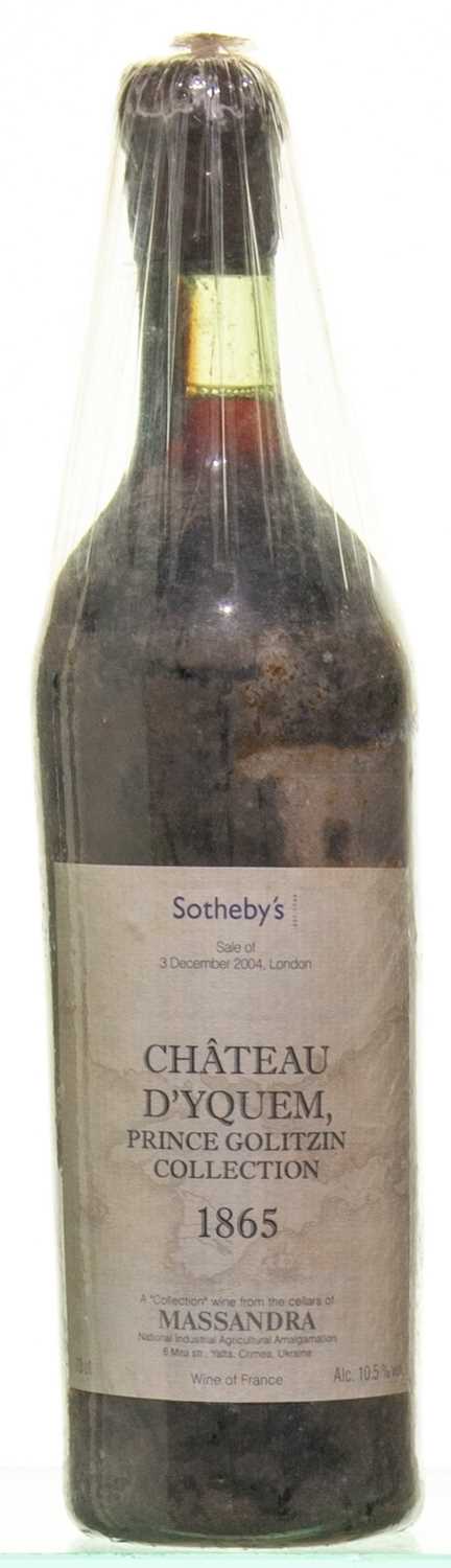 Lot 1 - Chateau d'Yquem, Sauternes, 1er Grand Cru Classé, 1865