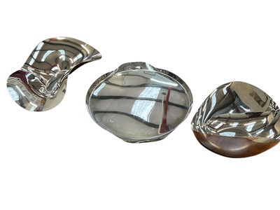 Lot 143 - Three Georg Jensen steel dishes