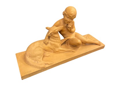 Lot 136 - After Ugo Cipriani - terracotta figure group