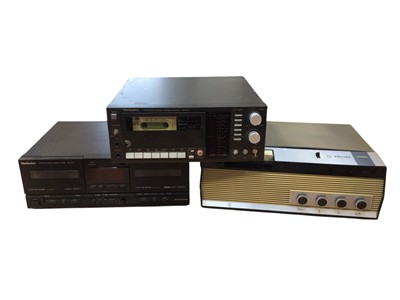 Lot 5123 - Group of stereos, tape decks and speaker system to include Philips, Panasonic and Technics