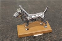 Lot 3807 - Chrome plated Scottie dog Cars mascot mounted...