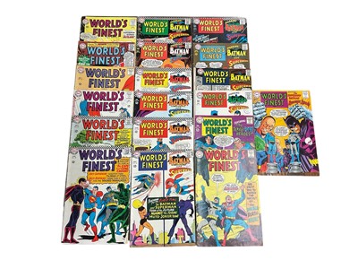 Lot 2879 - Quantity of DC Comics 1960s Worlds Finest #148 #151 #153 (includes the comic panel of Batman slapping Robin meme) #154 #157 #159 #160 #162-168 #171-175