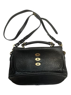 Lot 2554 - Mulberry black leather Bryn cross body handbag 5342604, with soft dustbag.