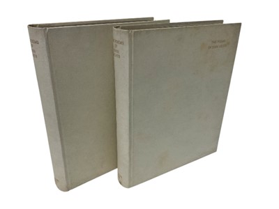 Lot 1341 - The Poems of John Keats - published Florence Press, 1915 two volumes, No 180 of a Limited Edition on hand-made paper of 250, vellum bound