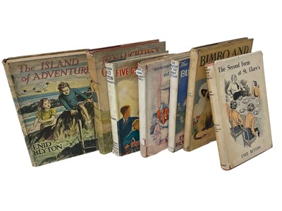 Lot 1344 - Enid Blyton - The Island of Adventure, illustrated by Stuart Tresilian, published by Macmillan, 1944, 1st edition, with dust jacket, and various other Blyton 1st editions, including The Naughti...
