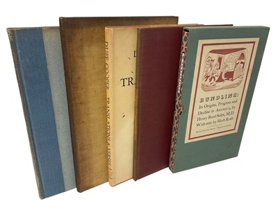 Lot 1346 - Private Press including - E. Powys Matthews - A Circle of the Seasons, Golden Cockerel Press, 1929, illustrated Robert Gibbings, numbered 419/500 Michael Fairless - The Road Mender, 1920, limite...