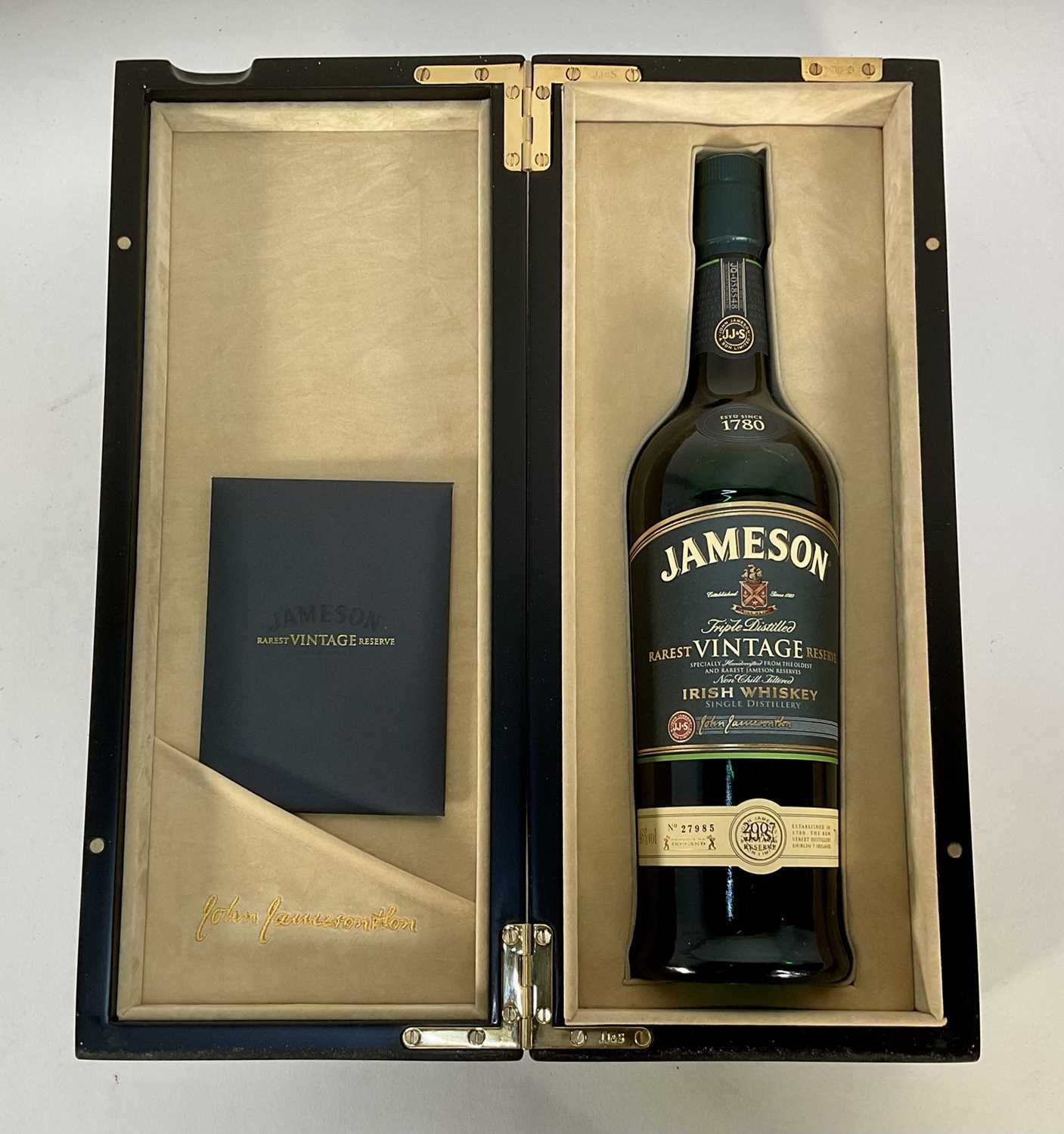 Lot 39 - One bottle, Jameson Rarest Vintage Reserve 2007 Edition, 46%, 770ml, no. 27965, in presentation box