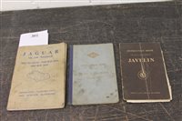 Lot 3813 - Jaguar XK 140 service handBooks, Riley 2.5...