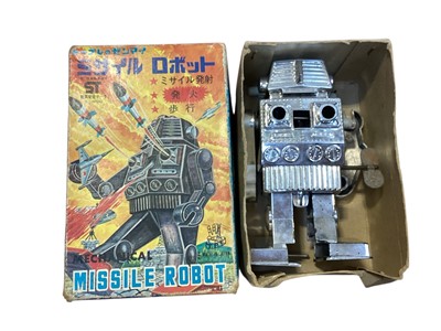 Lot 2008 - Japanese TPS vintage (c1960/70s) wind up Missile Robot, boxed (1)