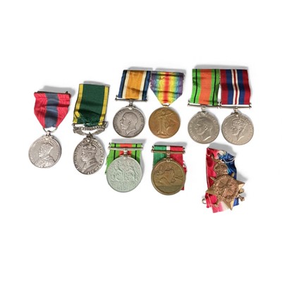 Lot 707 - Group of campaign service medals to include a 1914-15 Star named to 94913 CPL. W. R. Folland. R. E.. Mercantile Marine War medal named to John Boylan, War medal named to E - 6 SJT. F. Allan....
