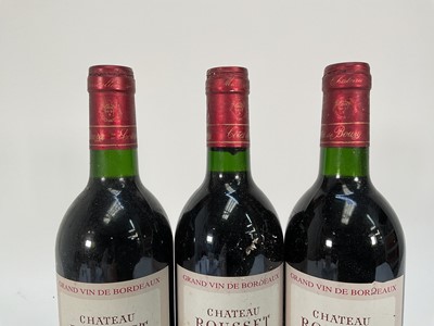 Lot 62 - Four bottles, Bottle Chateau Margaux 1961 Premier Grand Cru Classe, together with three bottles Chateau Rousset Côtes de Bourg 1996 Bordeaux (4)