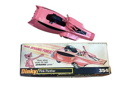 Lot 2014 - Dinky (c1970s) diecast Pink Panther with dynamic power, with figure, cable and instruction sheet, boxed No.354 (1)