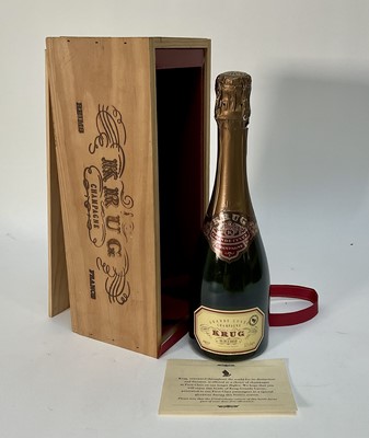 Lot 60 - One half bottle Krug Grande Cuvée Brut Champagne, 37.5cl, in Singapore Airlines First Class presentation box