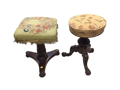 Lot 5310 - Two Victorian piano stools