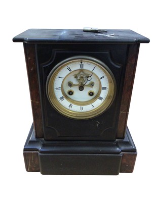 Lot 5028 - French slate mantel clock