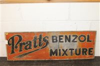 Lot 3820 - 1920s Pratts Benzol Mixture pressed aluminium...