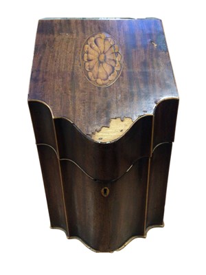 Lot 5030 - Georgian mahogany knife box