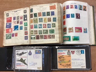 Lot 1261 - Stamps two boxes of FDC's, presentation packs, RAF covers, general world albums, high face value (Qty)