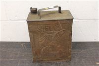 Lot 3824 - Vintage Shell Aviation Spirit petrol can with...