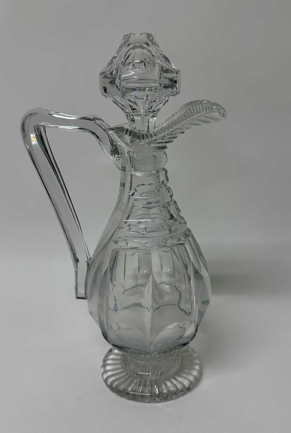 Lot 104 - A good quality 19th century cut glass claret jug, 33.5cm high