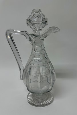 Lot 104 - A good quality 19th century cut glass claret jug, 33.5cm high