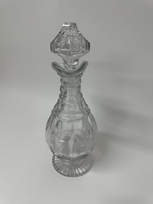 Lot 104 - A good quality 19th century cut glass claret jug, 33.5cm high