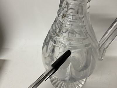 Lot 104 - A good quality 19th century cut glass claret jug, 33.5cm high