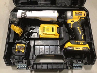 Lot 5165 - Dewalt impact driver with two 2.0 AH batteries and charger in box