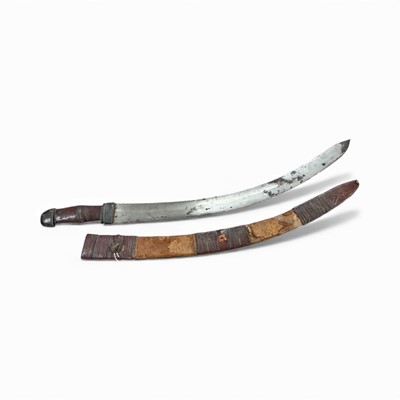 Lot 861 - Old African sword in leather sheath