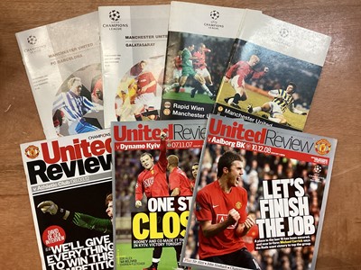 Lot 1132 - 115 Manchester United programmes for European Games 1969-2013. Majority are Champions League games home and away