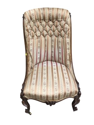 Lot 5319 - Victorian mahogany slipper chair