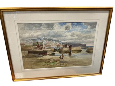 Lot 5296 - George Gray (act. 1880-1910) watercolour - Harbour scene, signed 35 x 51cm, framed