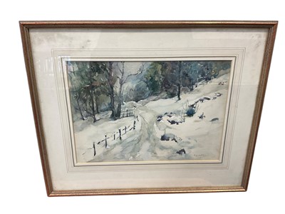 Lot 5297 - Emily Murray Paterson (1855-1934) watercolour - snowy landscape, signed