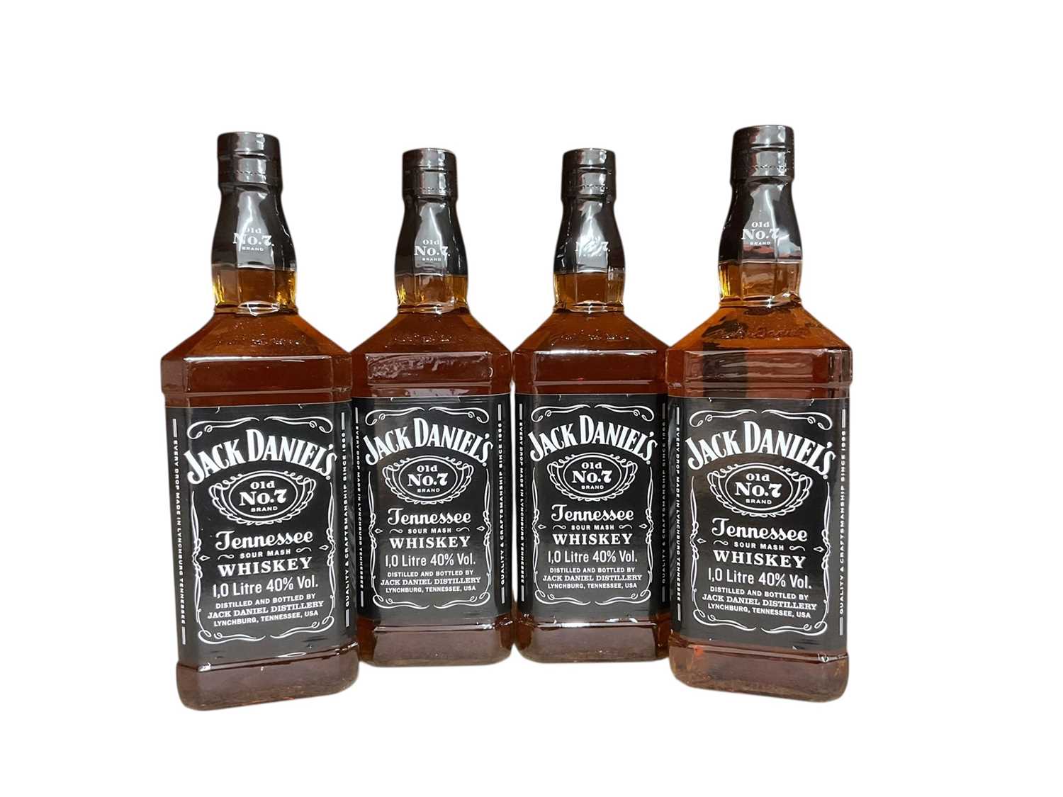 Lot 41 - Four bottles, Jack Daniel's Old No. 7 Tennessee Whiskey, 40% Vol, 1 litre x 4