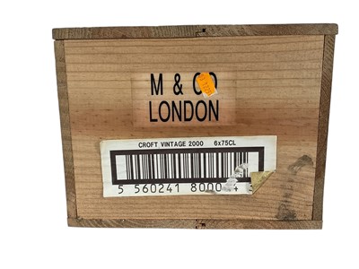 Lot 52 - Six bottles, Croft Vintage Port 2000, sealed box