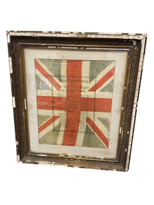 Lot 5292 - Boar War interest - framed scarf detailing the Engagements of General Sir Redvers Buller's Natal Field Forces, 44 x 34cm, in glazed frame