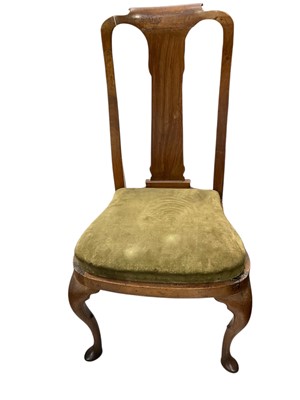Lot 5311 - George I and later walnut side chair