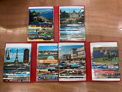 Lot 1116 - Postcards large accumulation in 11 albums plus loose in four boxes includes GB and World topography, holiday camps, art, sets, booklets, reproduction adverts and pin ups, mixed periods.