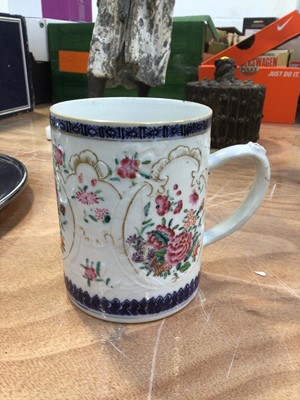 Lot 5052 - Late 18th century Chinese export Famille Rose porcelain mug
