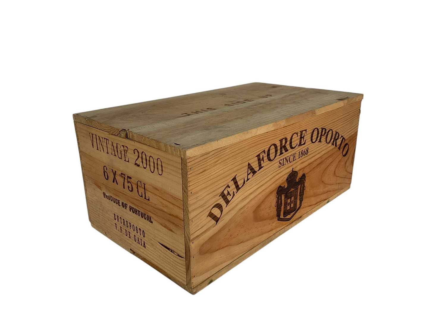 Lot 53 - Six bottles Delaforce Vintage Port 2000, sealed box