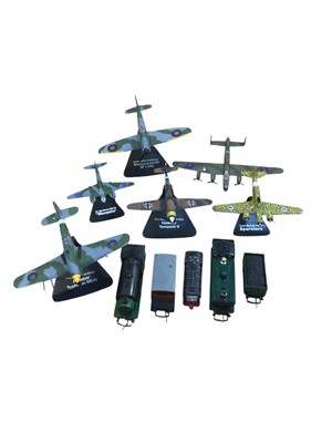Lot 5055 - Small group of plane models and toy trains / carriages