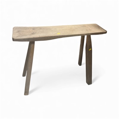 Lot 5356 - Antique rustic elm and pine stool / bench