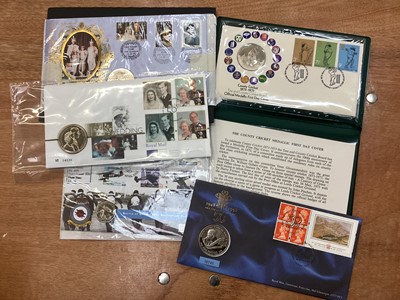 Lot 1122 - Stamps - GB and Commonwealth selection including early booklets values to 10s., medallic First Day Covers and other coins covers, New Zealand Presentation packs, Australia unmounted mint sets. <...