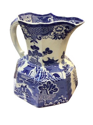 Lot 5075 - Very large Masons Ironstone blue and white jug.