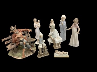 Lot 2345 - Group of Lladro, Nao figures and a Capodimonte figure